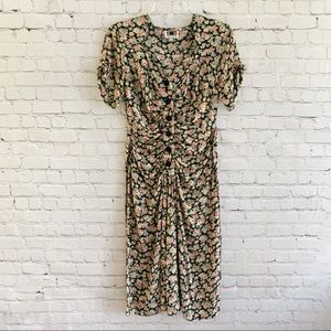 VTG 70s JM Petites Shelli Segal Midi Floral Dress